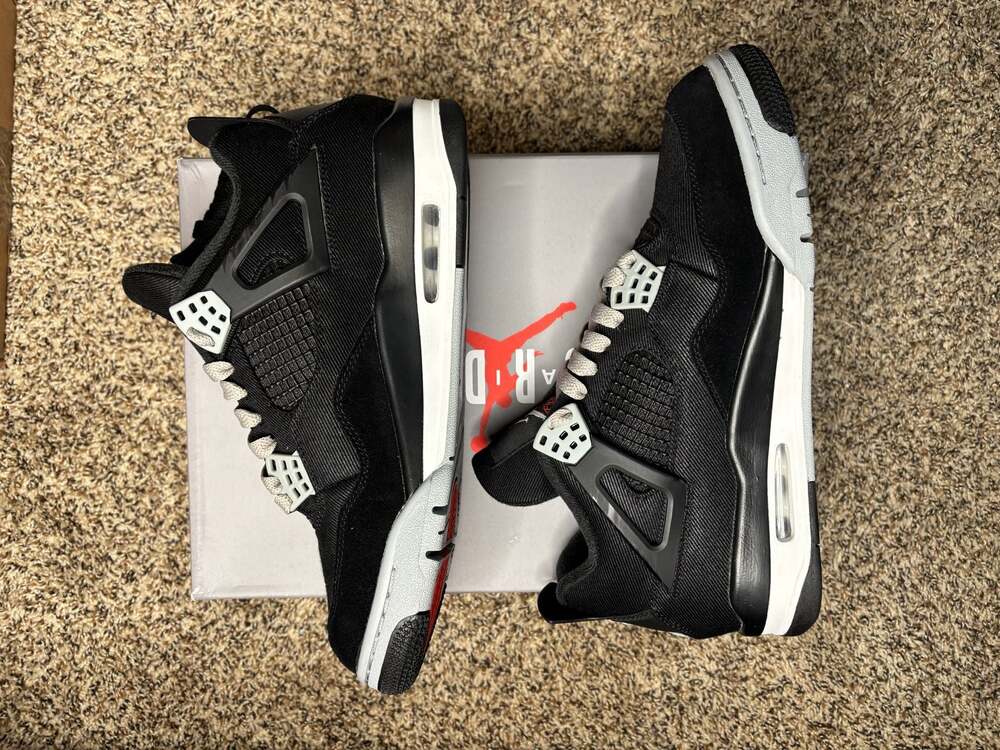Air Jordan 4 Retro SE Black Canvas Size 8.5 men’s, Authenticated - Picture 6 of 10